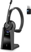 RRP £47.99 Earbay Wireless Headset with Microphone, Bluetooth Headset with Mic & USB Dongle