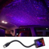 RRP £34 Set of 2 x WATACHE Interior Car Lights, USB Auto Atmosphere Night Light 3 Dynamic Modes