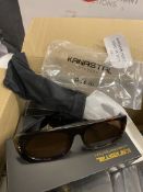 RRP £32 Set of 2 x KANASTAL Y2k Sunglasses Womens Mens, Rectangle Sunglasses Vintage UV Protection