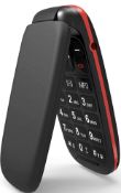 RRP £29.99 Ushining GSM Dual Sim Flip Mobile Phone Big Button Easy to Use Classic Durable Phone