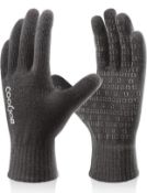 RRP £90 Set of 10 x Cooljob Gloves Knitted Gloves with Touch Screen Anti-Slip Silicone Dots Sports