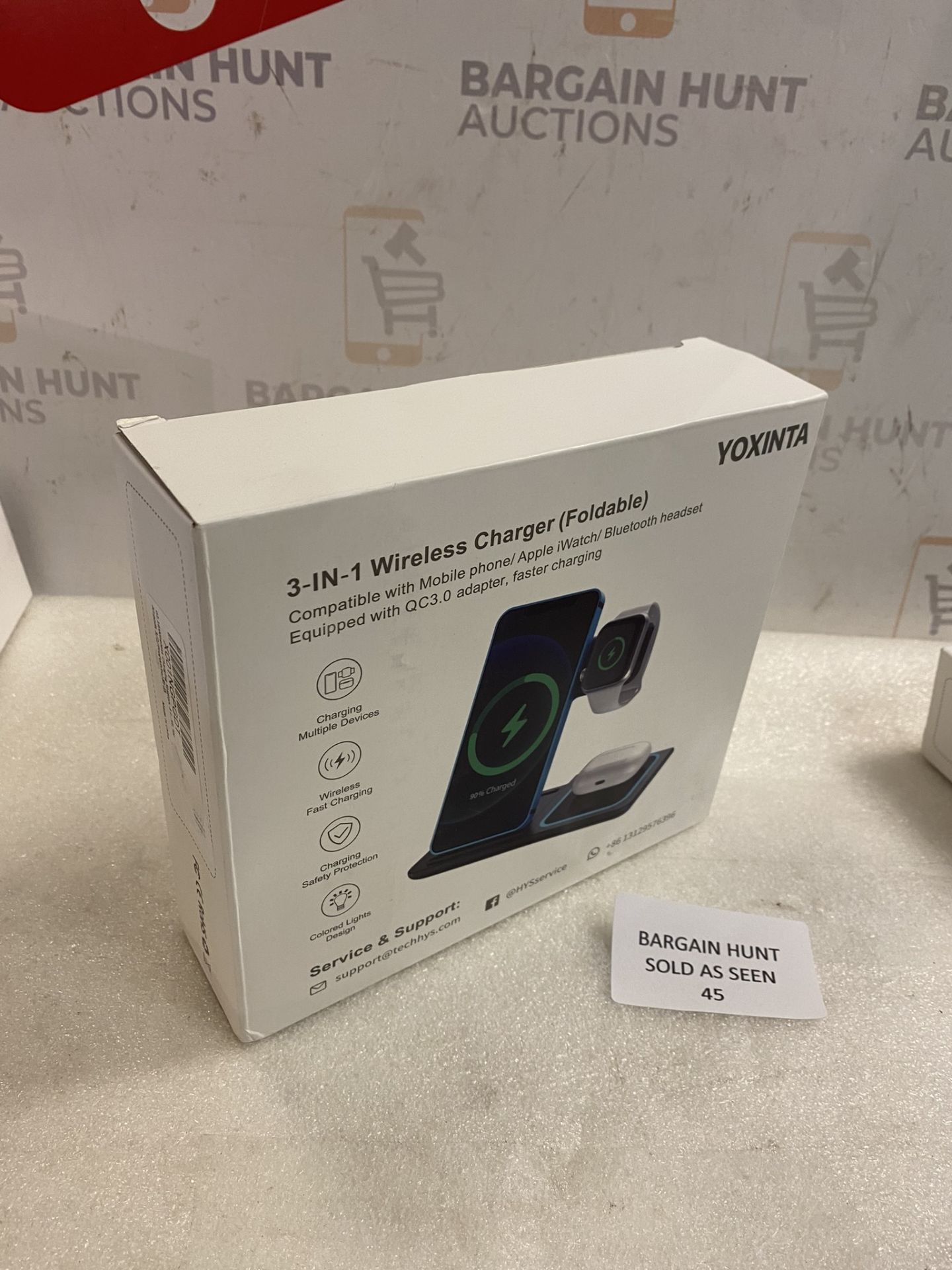 RRP £34.99 Yoxinta Wireless Charger iphone, Apple Watch Charger Stand Watch and Phone Charging Dock - Image 2 of 2
