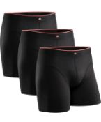Danish Endurance 3-Pack Bamboo Boxer Shorts Breathable Underwear for Men, S