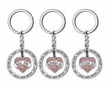 Large Collection of Gift Engraved Key Rings, 58 Pieces