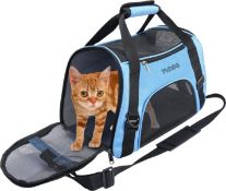Airline Approved Pet Carrier, Soft-Sided Pet Travel Carrier Portable Foldable Pet Bag