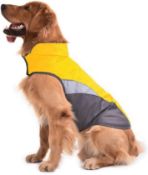 RRP £17.99 Tineer Reflective Vest Waterproof Pet Dog Puppy Outdoor Jacket. XL Yellow