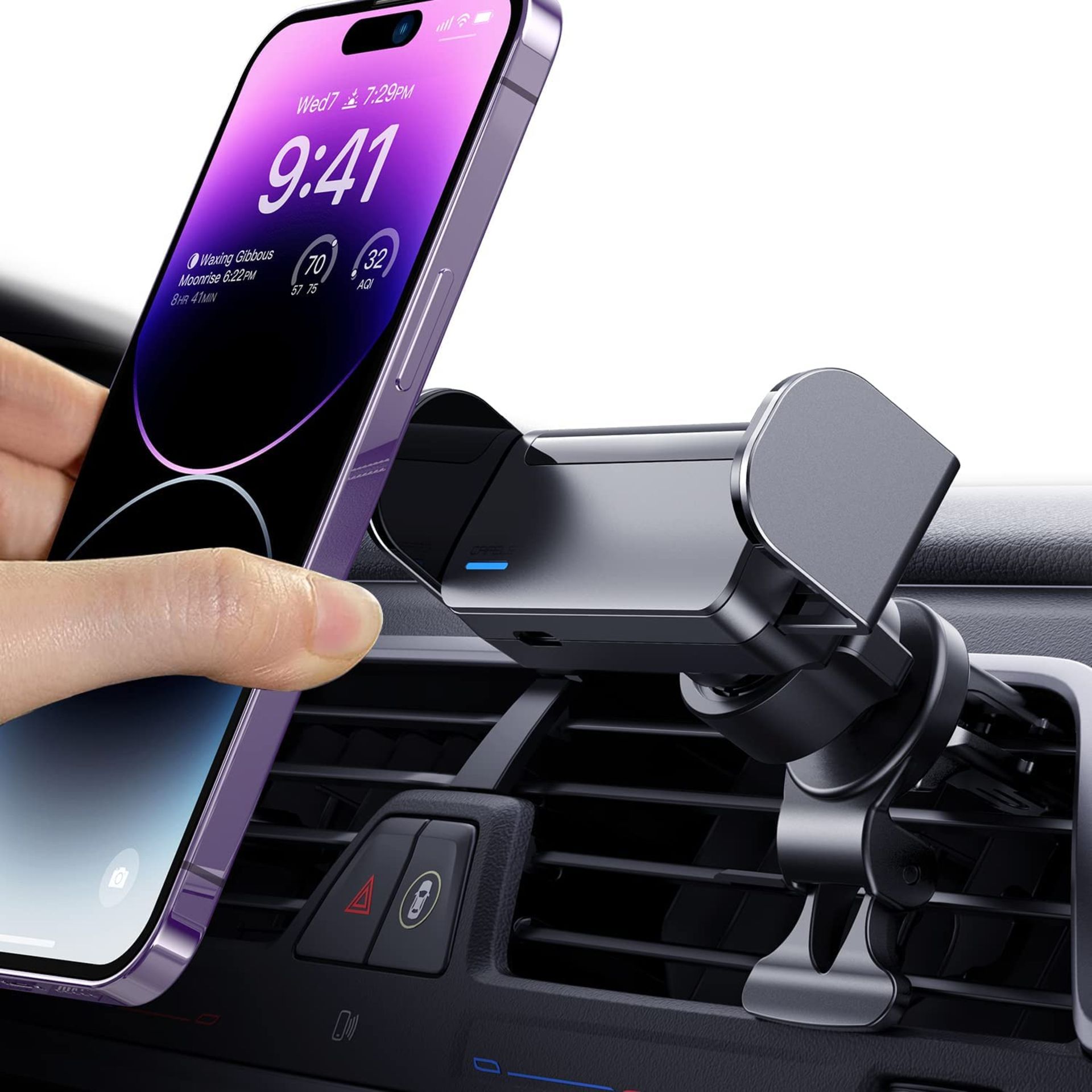 Electric Wireless Car Vent Phone Holder, Ultra Stable Air Vent Phone Holder Car Phone Mount