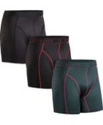 Danish Endurance 3-Pack Bamboo Boxer Shorts Breathable Underwear for Men, XL