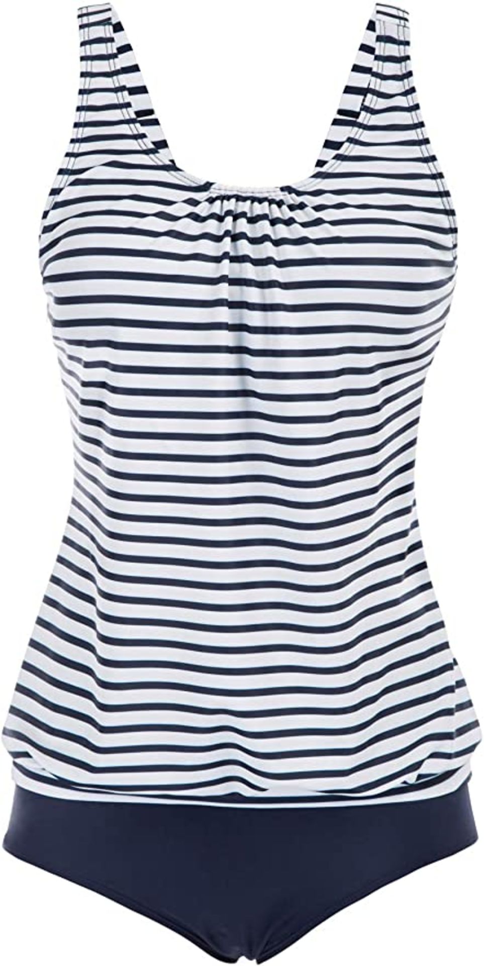 RRP £22.99 JASAMBAC Tankini Swimsuits for Women Retro Striped Two Piece Bathing Suits, M