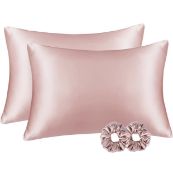 RRP £19.99 Yanibest 2-Pack Satin Pillowcase for Hair and Skin Invisible Zipper Ultra Soft Smooth