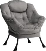 RRP £138.99 HollyHOME Armchair Accent Chair Lazy Chair Lounge Chair with Armrests Modern Velvet