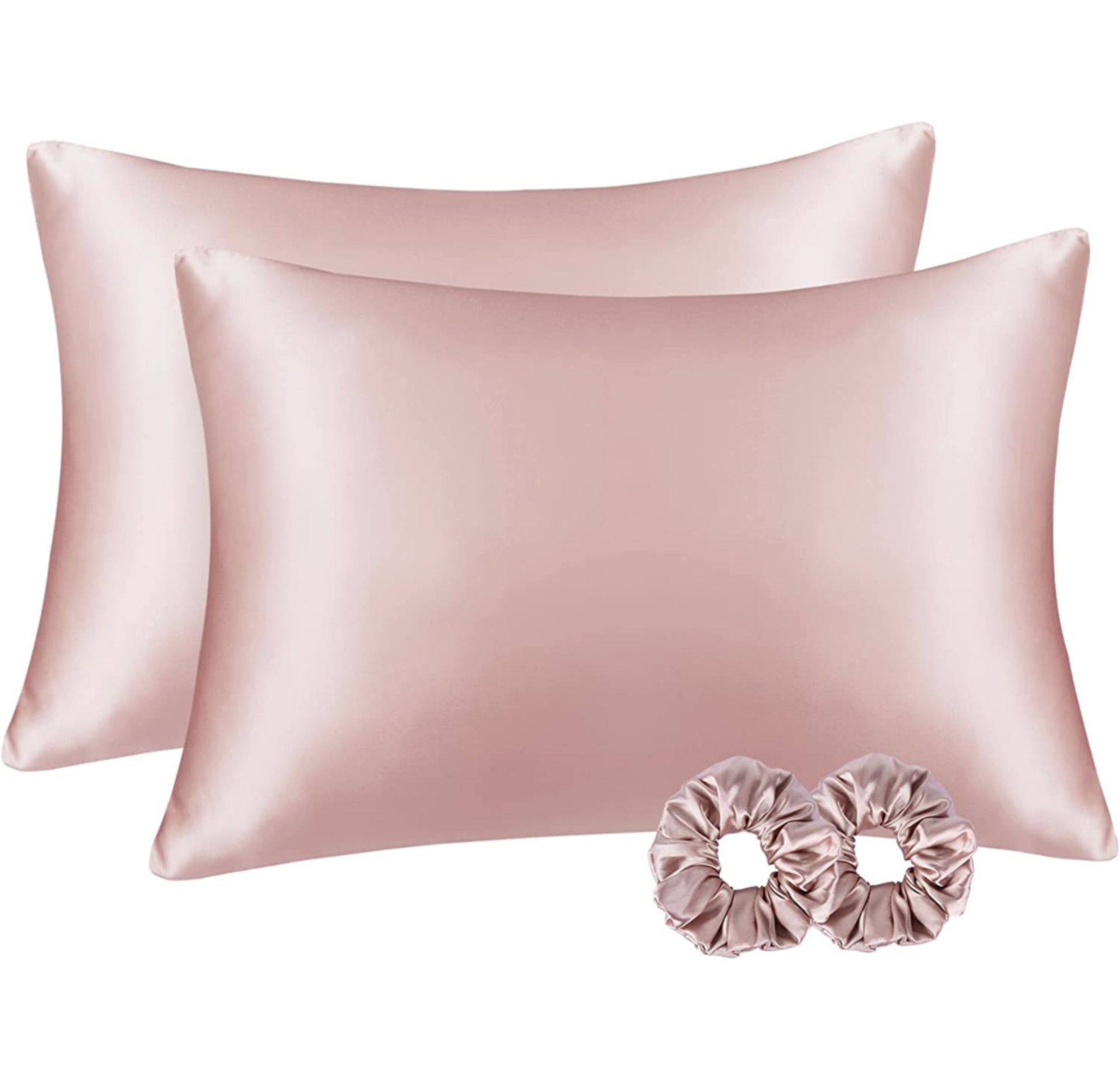 RRP £19.99 Yanibest 2-Pack Satin Pillowcase for Hair and Skin Invisible Zipper Ultra Soft Smooth