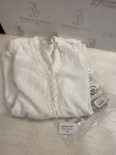 RRP £27.99 Dokotoo Women V Neck Lace Crochet Tunic Tops Casual Short Sleeve Blouses Shirts, XL