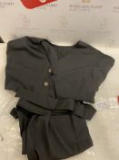 RRP £32.99 Dokotoo Womens Casual Playsuits Wide Leg Jumpsuits Short Sleeves Elegant V Neck Button