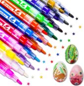 RRP £30 Set of 3 x Acrylic Paint Pens, Markers, 18 Colours Permanent Paint Art Markers Waterbased