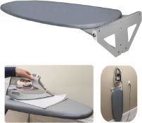 RRP £59.99 ybaymy Wall Mounted Ironing Board Foldable with Heat Resistant Cover Fold Drop Down