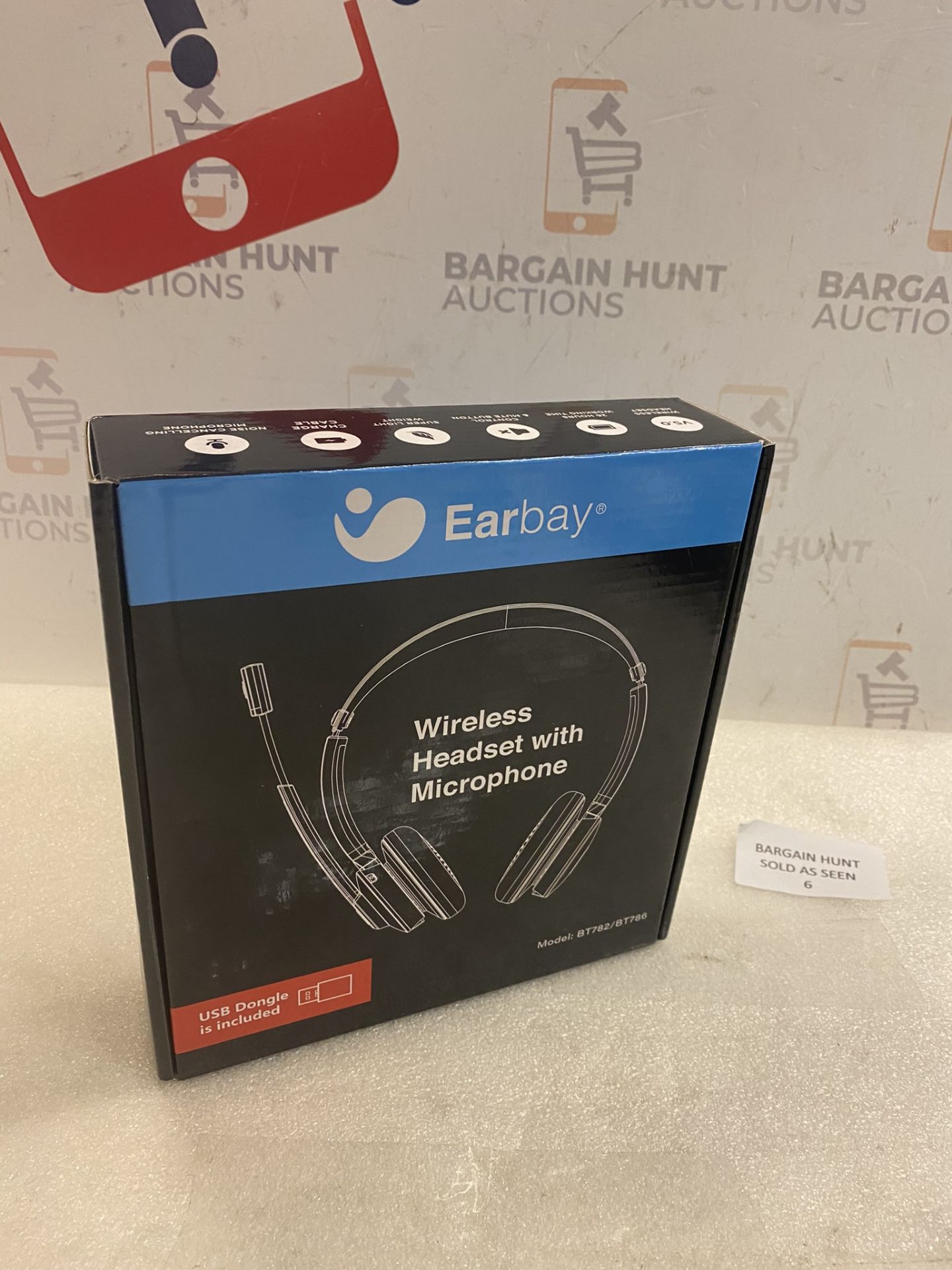 RRP £44.99 Earbay Bluetooth Headset, Wireless Headset with Microphone Noise Cancelling, On Ear - Image 2 of 2