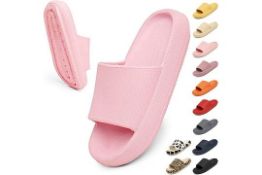 RRP £18.99 Miqieer Womens Mens Pool Slides Non-Slip Shower Sandals Quick Drying Slippers, 3.5/4 UK