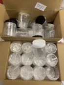 RRP £38 MANCHAP Set of 40 Clear Plastic Jars with Lids, Travel Storage Containers