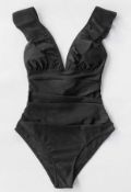 RRP £31.99 CUPSHE Women's One Piece Swimsuit Tummy Control Swimming Costume, L