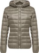 RRP £49.99 Wantdo Women’s Packable Puffer Down Jacket Lightweight Quilted Padded Hooded, L