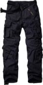 RRP £34.99 Must-Way Men's Work Trousers Camouflage Army Combat Cotton with 8 Pockets, 32