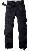 RRP £34.99 Must-Way Men's Work Trousers Camouflage Army Combat Cotton with 8 Pockets, 32