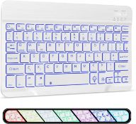 RRP £57 Set of 3 x Ultra-Slim Wireless Bluetooth Backlit Keyboard - XIWMIX 7 Colors Rechargeable