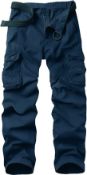 RRP £34.99 AKARMY Men's Lightweight Casual Tactical Trousers Military Combat Relaxed, 34