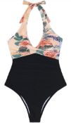 RRP £30.99 CUPSHE Women's One Piece Swimsuit Tummy Control Swimming Costume, XL