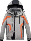 RRP £54.99 Wantdo Men's Waterproof Ski Jacket Outdoor Windproof Sports Coat, XL