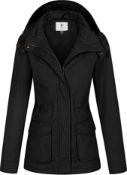 RRP £44.99 WenVen Women's Casual Cotton Jacket Outdoor Lightweight Coat, XL