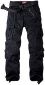 RRP £33.99 MUST WAY Women's Casual Trousers Multi Pockets Cargo Trousers with 8 Pockets, 14