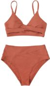RRP £29.99 CUPSHE Women's Bikini Set Two Piece Swimsuit, Small
