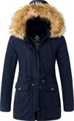 RRP £34.99 Wantdo Women's Winter Casual Parka Coat Outdoor Jacket Warm Cotton Padded Coat, M