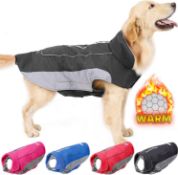 RRP £84 Set of 7 x Tineer Reflective Winter Pet Dog Jacket Vest Waterproof Windproof Outdoor, XS