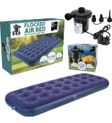 RRP £23.99 The Supply Cube Blow Up Bed with AC Pump Inflatable Airbed portable Mattress, Single