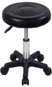 RRP £25.99 Furwoo Round Rolling Stool with Wheels Swivel Stool Chair