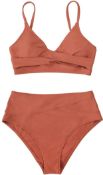 RRP £29.99 CUPSHE Women's Bikini Set Two Piece Swimsuit, XL