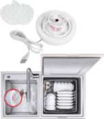 RRP £75 Set of 3 x Ultrasonic Dishwasher in Sink Mini Dishwasher USB Household Dish Washing Machine