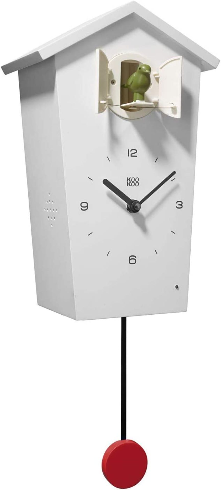 RRP £139.99 Kookoo BirdHouse White Modern Cuckoo Clock White 12 Natural Bird Sounds Cuckoo Call - Image 3 of 4