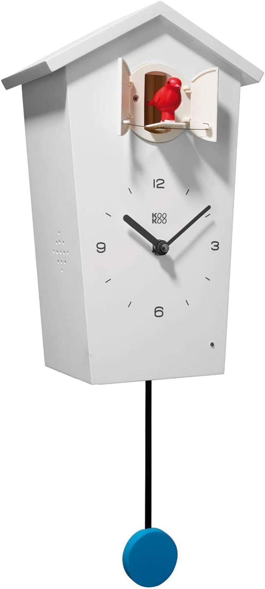 RRP £139.99 Kookoo BirdHouse White Modern Cuckoo Clock White 12 Natural Bird Sounds Cuckoo Call