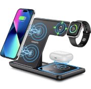 RRP £34.99 Yoxinta Wireless Charger iphone, Apple Watch Charger Stand Watch and Phone Charging Dock