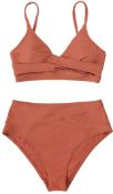 RRP £29.99 CUPSHE Women's Bikini Set Two Piece Swimsuit, Small