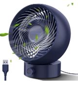 Smartdevil Desk Fan USB Stepless Speed Silent USB-Powered Desktop Cooling Fan