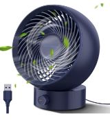 Smartdevil Desk Fan USB Stepless Speed Silent USB-Powered Desktop Cooling Fan