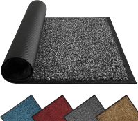 RRP £22.99 Mibao Dirt Trapper Door Mat for Indoor&outdoor, 60x90 Cm, Grey Black, Washable Barrier