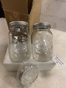 YUEYEE Mason Jar 1L, Glass Mason Jars for Fermenting Canning Pickle Food Storage Jars, 2-Pack
