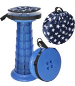 RRP £27.99 Alevmoom 20.4" Portable Telescopic Stool Collapsible Lightweight Camping Stool
