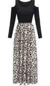 RRP £22.99 Styleword Women's Summer Cold Shoulder Maxi Dress, XL